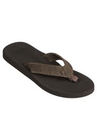 Quiksilver - Japonki Left Coasta Męskie. Okazja: na plażę. Kolor: brązowy. Materiał: nubuk, syntetyk, kauczuk. Styl: sportowy