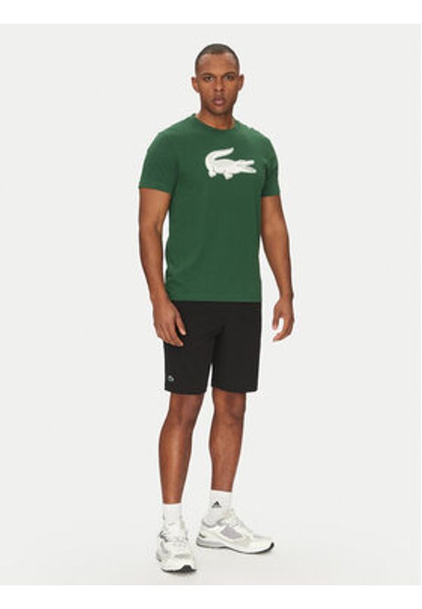 Lacoste T-Shirt TH2042 Zielony Regular Fit. Kolor: zielony. Materiał: bawełna