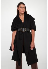 Elisabetta Franchi - Płaszcz ponczo damski wełniany ELISABETTA FRANCHI. Materiał: wełna #1