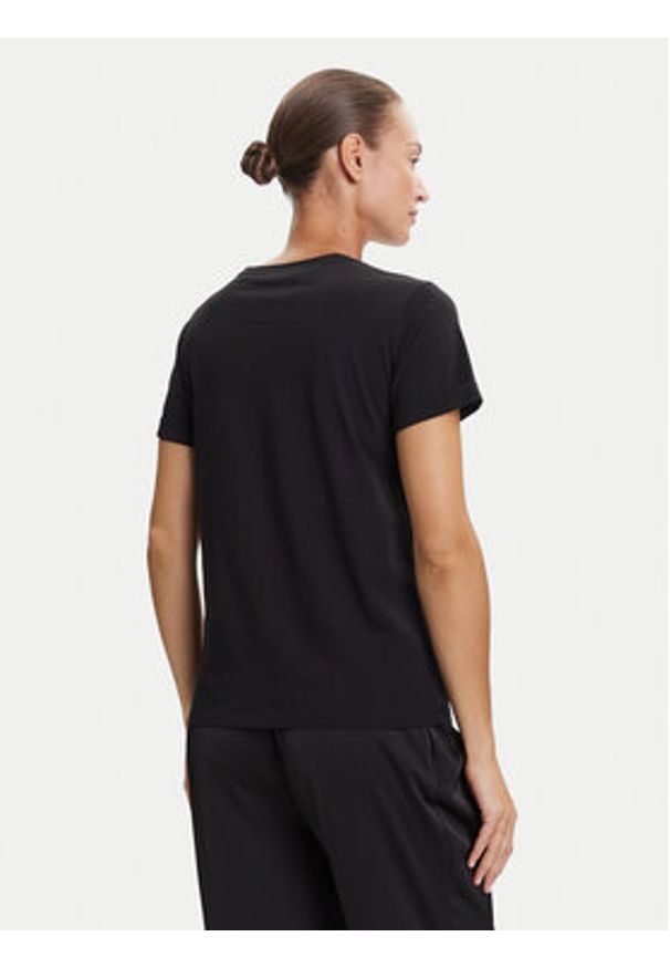 Liu Jo Sport T-Shirt TF5163 JS923 Czarny Regular Fit. Kolor: czarny. Materiał: bawełna. Styl: sportowy