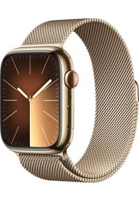 APPLE - Smartwatch Apple Watch 9 GPS + Cellular 45mm Gold Stainless Steel Złoty (MRMU3QP/A). Rodzaj zegarka: smartwatch. Kolor: złoty #1