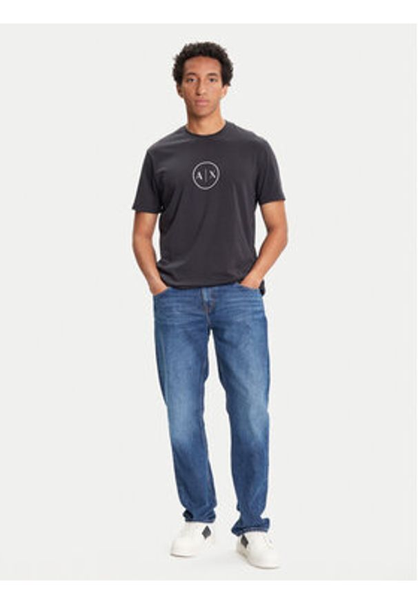 Armani Exchange T-Shirt XM001853 AF10356 UB101 Granatowy Regular Fit. Kolor: niebieski. Materiał: bawełna