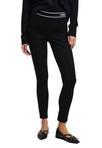Karl Lagerfeld - KARL LAGERFELD Czarne damskie legginsy, Rozmiar M. Kolor: czarny. Materiał: materiał