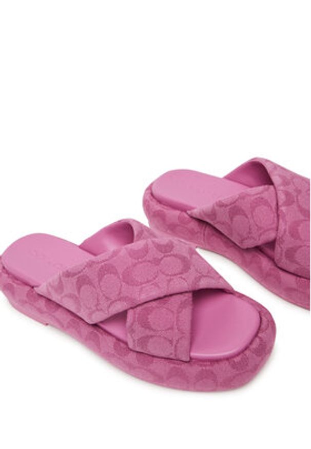 Coach Klapki Penelope CAS84 Różowy. Kolor: różowy. Materiał: materiał