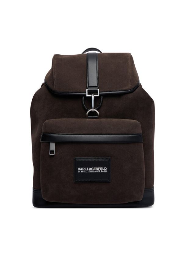 Karl Lagerfeld - KARL LAGERFELD Plecak B2M30194 Brązowy ciemny. Kolor: brązowy. Materiał: skóra