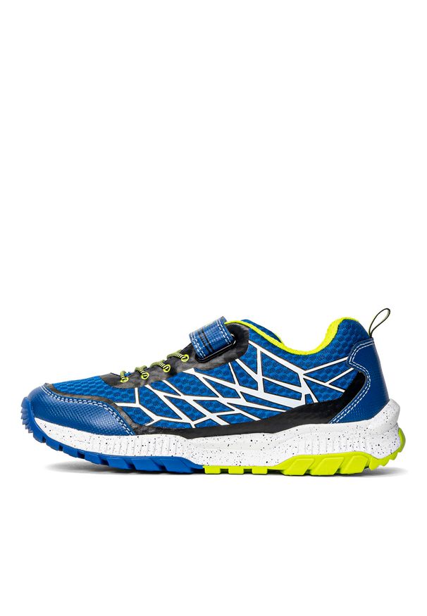 Geox - Sneakersy dziecięce niebieskie GEOX J Tuono Boy. Kolor: niebieski. Materiał: materiał. Sport: bieganie