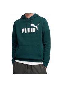 Bluza na co dzień Męska Puma Z Kapturem Kangurka Bawełniana Sportowa Dresy. Typ kołnierza: kaptur. Kolor: zielony. Materiał: bawełna, dresówka