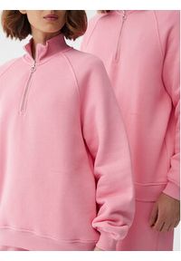 Americanos Bluza Unisex Seatle Half-Zip Różowy Relaxed Fit. Kolor: różowy. Materiał: bawełna #2