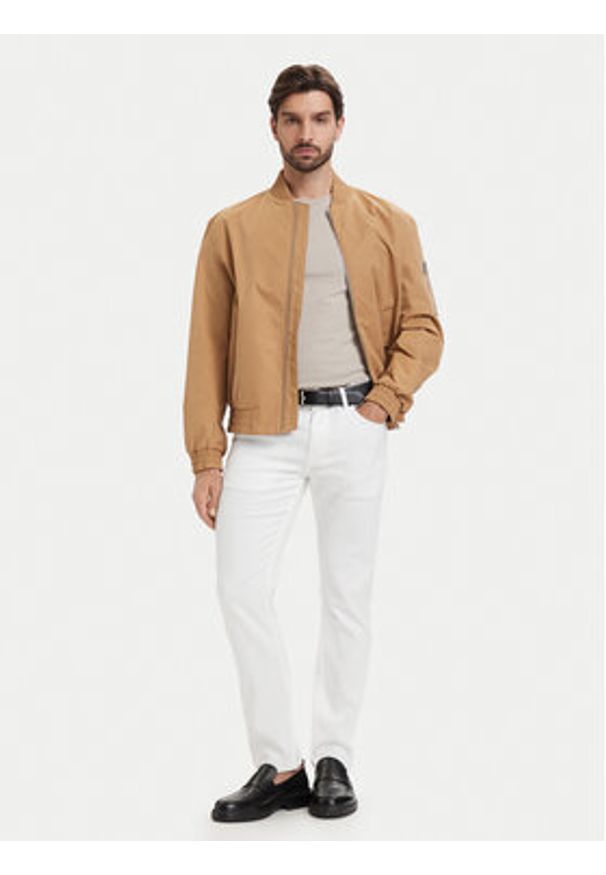 BOSS Jeansy H-Delaware 50561555 Biały Slim Fit. Kolor: biały