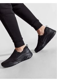 skechers - Skechers Sneakersy Banlin 232043/BBK Czarny. Kolor: czarny. Materiał: materiał #1