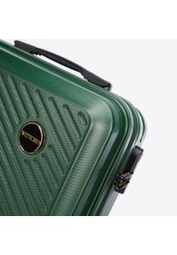 Wittchen - Średnia walizka z ABS-u w ukośne paski ciemnozielona. Kolor: zielony. Materiał: guma. Wzór: paski. Styl: elegancki #9