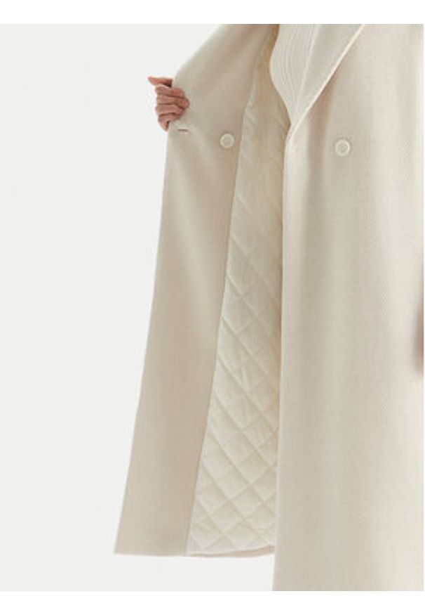 TwinSet - TWINSET Płaszcz zimowy 252TT2040 Écru Regular Fit. Sezon: zima