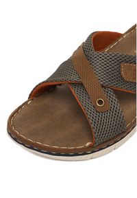 Rieker Klapki CEO-21340-54 Khaki. Kolor: brązowy. Materiał: materiał #4
