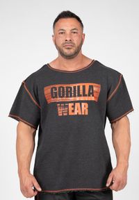 GORILLA WEAR - Wallace Top do ćwiczeń - Szary/Pomarańczowy. Kolor: pomarańczowy, wielokolorowy, szary. Sport: fitness