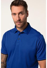 JAY-PI - Męska Koszulka polo golf rękaw 1/2 zatrzaski do rozm. 7XL. Typ kołnierza: polo, golf. Kolekcja: plus size. Kolor: niebieski. Materiał: poliester, materiał. Styl: sportowy