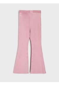 Sinsay - Legginsy flare z efektem sprania - różowy. Kolor: różowy #1