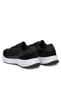 TOMMY HILFIGER - Tommy Hilfiger Sneakersy Sporty Runner FW0FW08644 Czarny. Kolor: czarny. Materiał: materiał #6