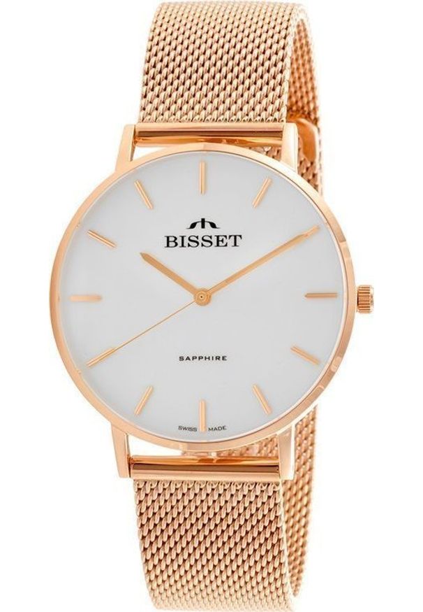 Zegarek Bisset ZEGAREK DAMSKI BISSET BSBF33 (zb579j) - SZAFIROWE SZKŁO. Kolor: niebieski