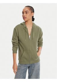 Roxy Bluza Surf Stoked Zipped Brushed ERJFT05022 Zielony Regular Fit. Kolor: zielony. Materiał: bawełna