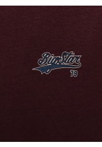 Big-Star - Koszulka dziewczęca z kontrastowym wykoŅczeniem bordowa Kola 604. Okazja: na uczelnię. Kolor: czerwony. Materiał: dzianina, jeans. Wzór: nadruk. Styl: młodzieżowy #3