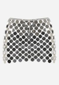 Born2be - Srebrna Siateczkowa Narzutka na Spódnicę z Cekinów Arandors. Okazja: na co dzień. Stan: obniżony. Kolor: srebrny. Wzór: aplikacja. Styl: glamour, casual #7