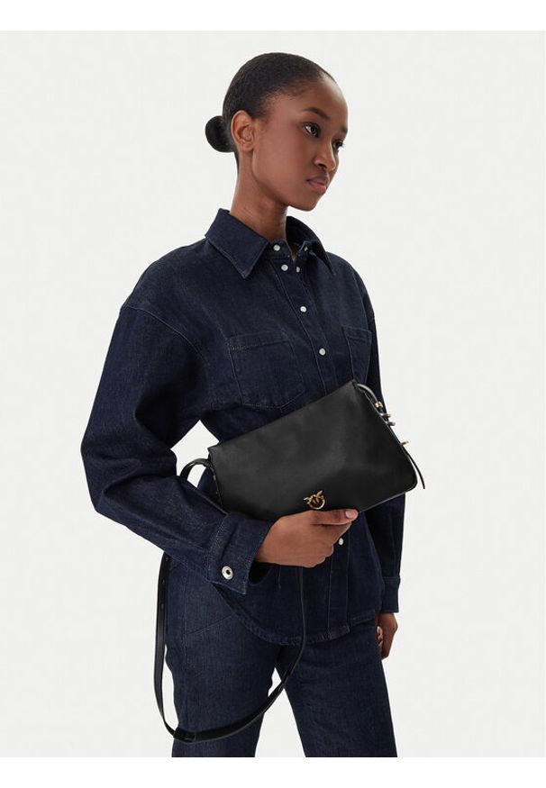 Pinko - PINKO Torebka Triplet Mini AI 25-26 PLTT 05883 A0QO Czarny. Kolor: czarny. Materiał: skórzane