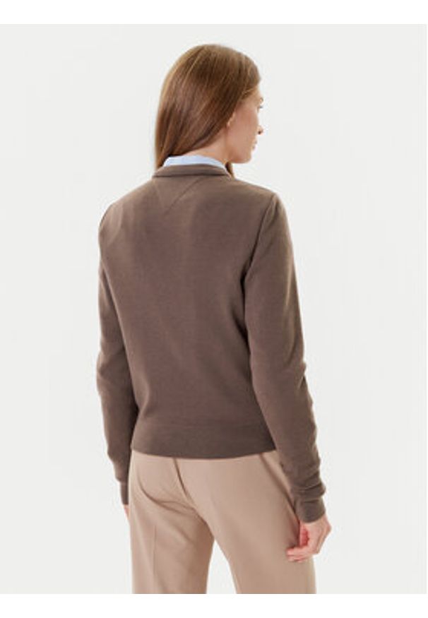 TOMMY HILFIGER - Tommy Hilfiger Kurtka bomber WW0WW46741 Brązowy Regular Fit. Kolor: brązowy. Materiał: syntetyk