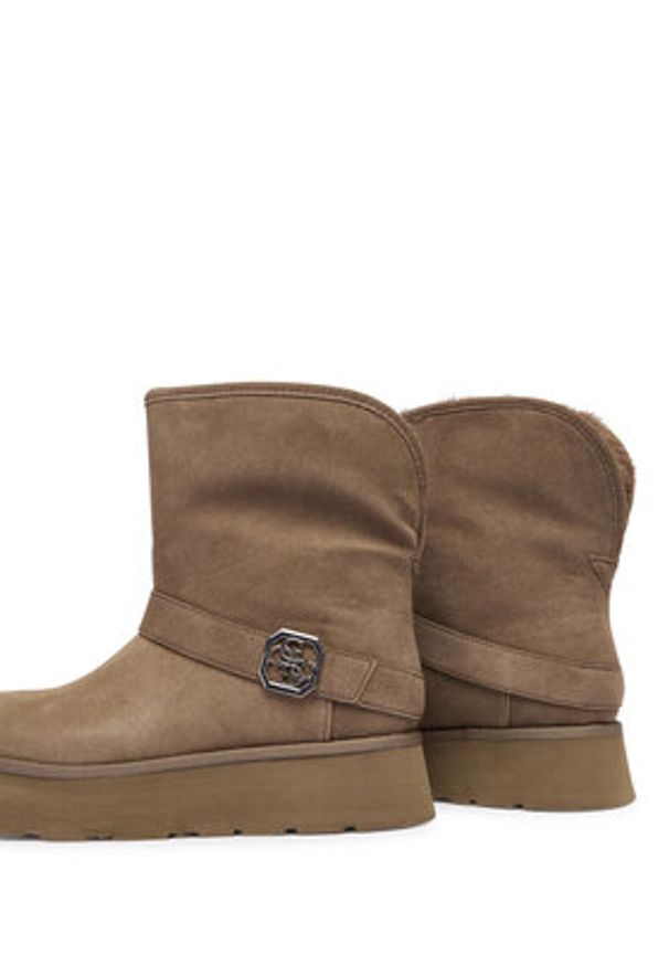 Guess Śniegowce FLFDOL ESU10 Zielony. Kolor: zielony. Materiał: materiał