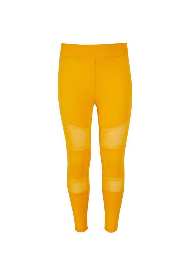 Urban Classics - Legginsy Dla Dziewczynki Tkanina Techniczna Siatkowe. Kolor: pomarańczowy, wielokolorowy, żółty. Materiał: tkanina