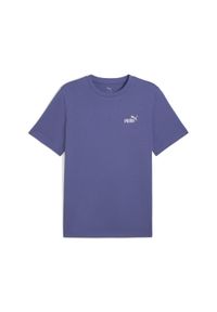 Puma - Męska koszulka Essentials z małym logo No. 1 PUMA Blue Crystal. Kolor: niebieski. Wzór: haft. Sport: fitness