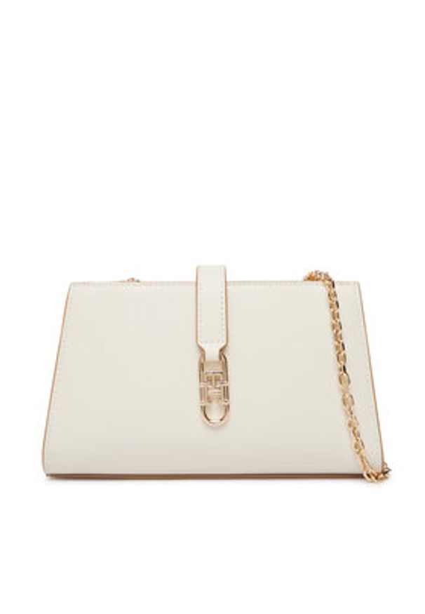 TOMMY HILFIGER - Tommy Hilfiger Torebka Th Libre Chain Crossover AW0AW18614 Beżowy. Kolor: beżowy. Materiał: skórzane