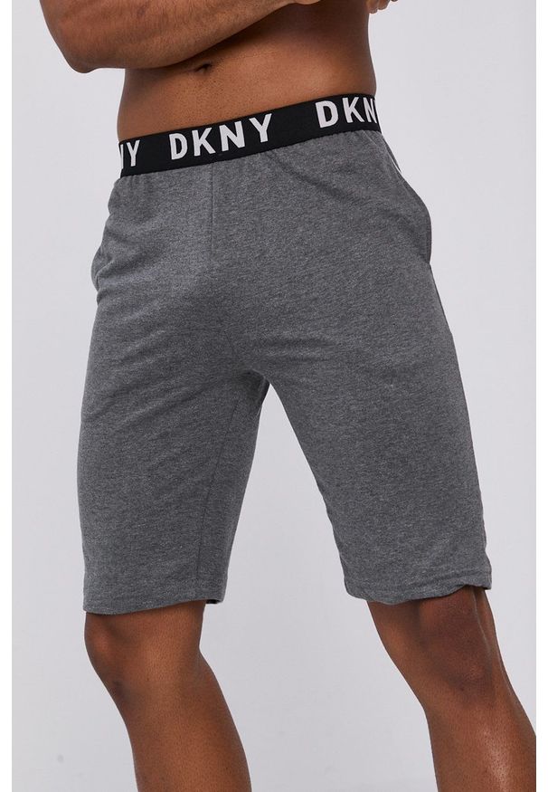 DKNY - Dkny Szorty piżamowe N5.6738 męskie kolor szary gładka. Kolor: szary. Materiał: materiał, dzianina. Wzór: gładki