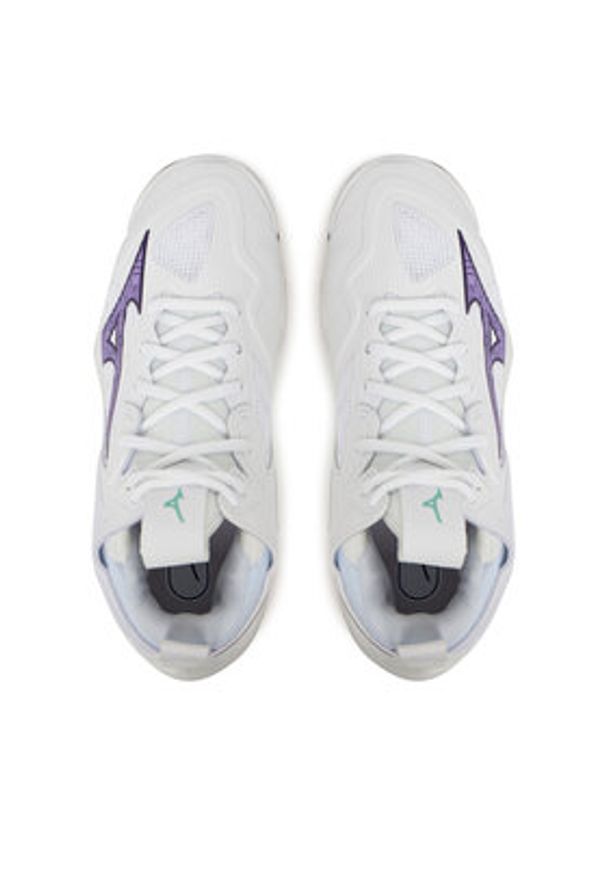 Mizuno Buty halowe Wave Momentum 3 Mid V1GC2317 Biały. Kolor: biały. Materiał: materiał. Model: Mizuno Wave