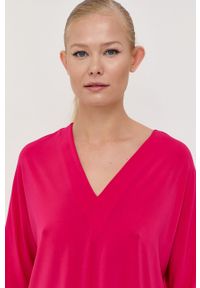 Max Mara Leisure bluzka kolor różowy. Kolor: różowy. Materiał: dzianina #2