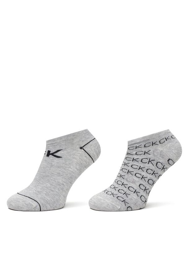 Calvin Klein Zestaw 2 par stopek damskich 701218779 Szary. Kolor: szary. Materiał: materiał, bawełna