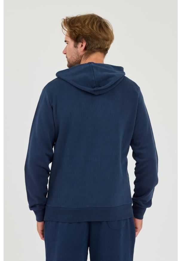 La Martina - LA MARTINA Granatowa męska bluza Hooded Cot, Rozmiar XL. Kolor: niebieski