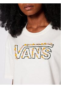 Vans T-Shirt Trippy Garden VN0A5I7S Biały Regular Fit. Kolor: biały, beżowy. Materiał: bawełna #3