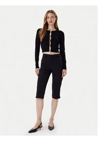 only - ONLY Spodnie capri Gitta 15349571 Czarny Slim Fit. Kolor: czarny. Materiał: syntetyk