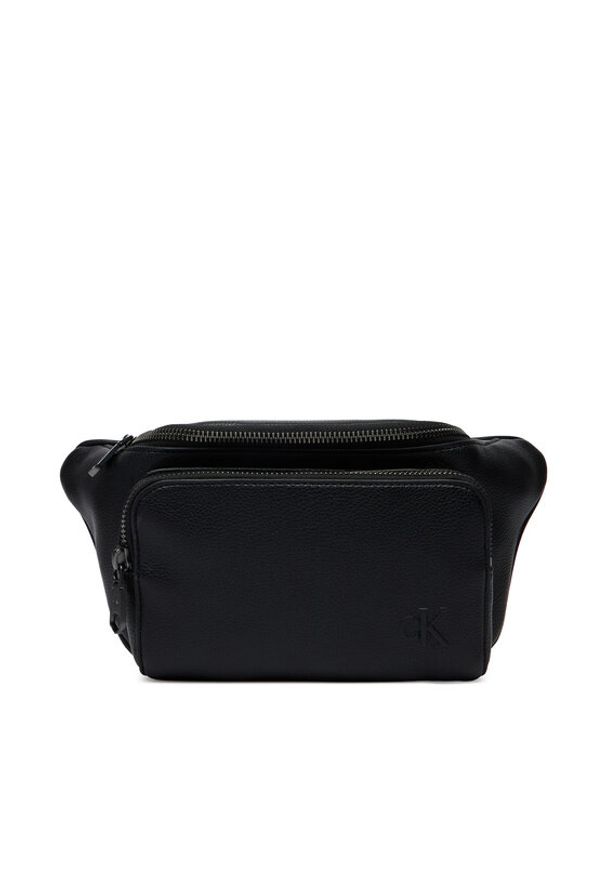 Calvin Klein Nerka Webbing Strap Waistbag LV04D3130G Czarny. Kolor: czarny. Materiał: skóra