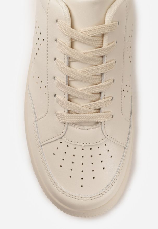 Born2be - Beżowe Sneakersy na Platformie Agnenia. Kolor: beżowy. Obcas: na platformie