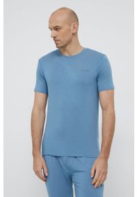 Ted Baker T-shirt piżamowy gładka. Kolor: niebieski. Materiał: dzianina. Wzór: gładki #1