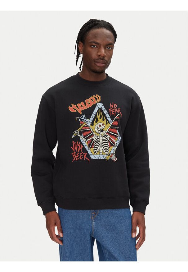 Volcom Bluza Noder A4612511 Czarny Classic Fit. Kolor: czarny. Materiał: bawełna