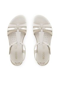 ecco - ECCO Sandały Flash T-Strap Sandal 24087360729 Beżowy. Kolor: beżowy. Materiał: skóra #3