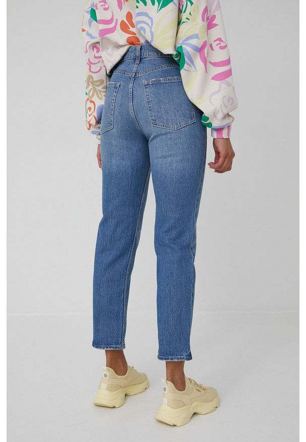 GAP jeansy Cheeky damskie high waist. Stan: podwyższony. Kolor: niebieski