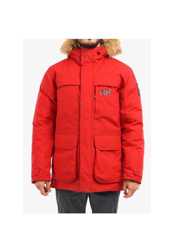 Kurtka zimowa męska Helly Hansen Nordsjo Parka. Kolor: czerwony. Sezon: zima. Sport: turystyka piesza