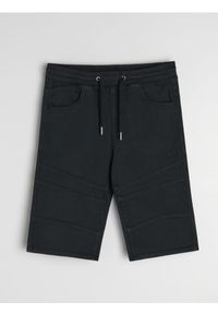 Sinsay - Szorty jeansowe jogger - czarny. Kolor: czarny. Materiał: jeans