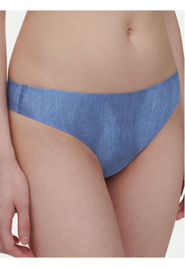 Chantelle Stringi Soft Stretch C11D90 Niebieski. Kolor: niebieski. Materiał: syntetyk