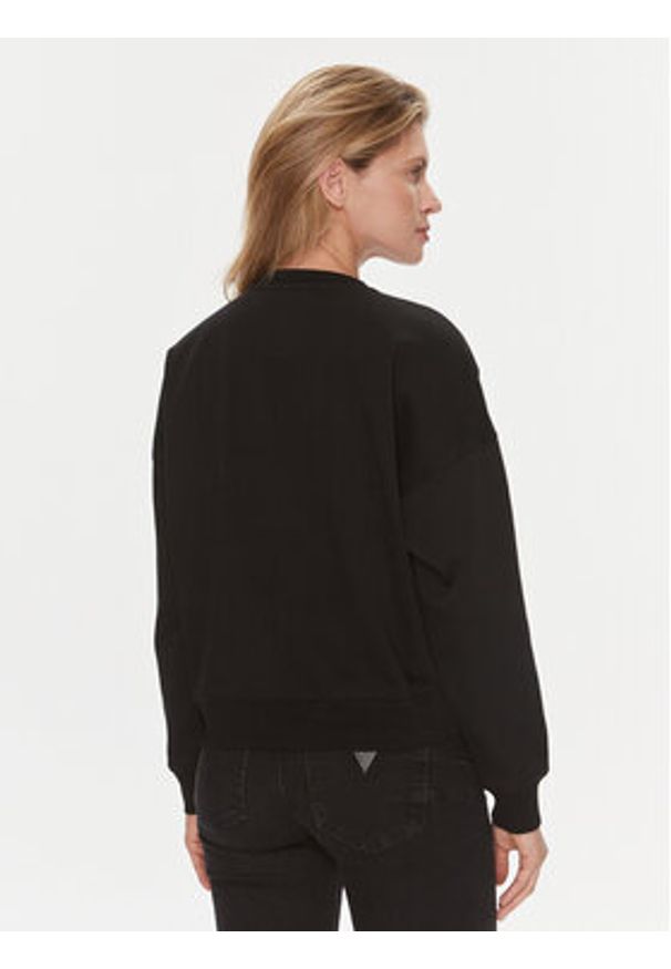 Guess Bluza W4RQ13 KC5H2 Czarny Relaxed Fit. Kolor: czarny. Materiał: syntetyk, bawełna