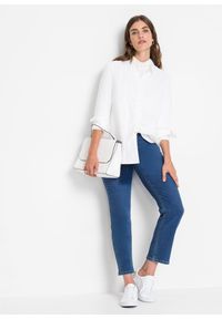 bonprix - Długa bluzka z czystej wiskozy. Kolor: biały. Materiał: wiskoza. Długość: długie. Styl: elegancki #2