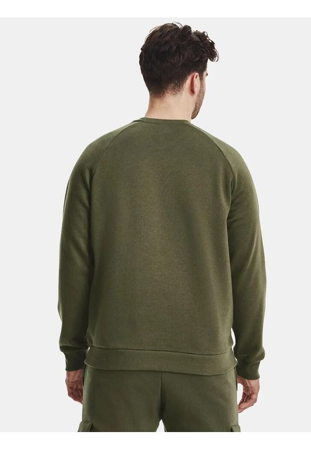Under Armour - Bluza fitness męska UNDER ARMOUR Rival Fleece Crew. Okazja: na co dzień. Kolor: zielony. Styl: casual, sportowy